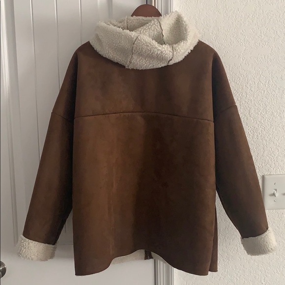 Brown Suede Teddy Jacket (REVERSIBLE) - Picture 2 of 6